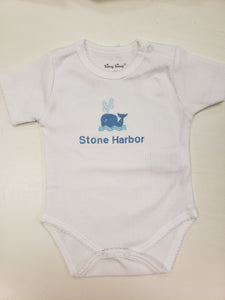 Stone Harbor Onesie - Blue Embroidery