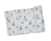 Load image into Gallery viewer, SKETCHY SAILBOATS Swaddle  Blanket