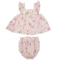 Load image into Gallery viewer, SOUTHERN MAGNOLIAS Butterfly Sleeve Pinafore Top &amp; Diaper Cover