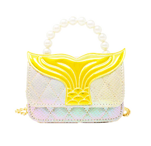 Mermaid Tail Pearl Handle Bag - Gold