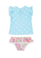 Load image into Gallery viewer, Seashell Baby Ruffle S/S Set - Flower Power