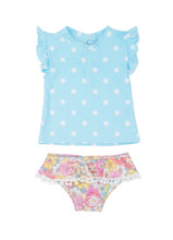 Load image into Gallery viewer, Seashell Baby Ruffle S/S Set - Flower Power