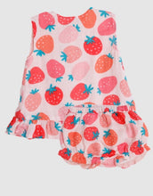 Load image into Gallery viewer, Strawberries Ruffle Top and Bloomer