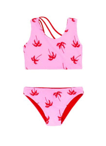 Summer Sun Reversible Bikini - Pink Sketchy Palm