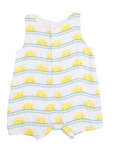 Sun Stripe Shortie Romper Blue