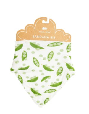 Sweet Peas Bandana Bib White
