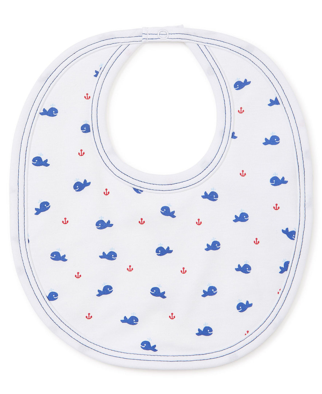 Whales Print Bib Blue