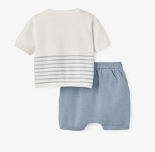 Load image into Gallery viewer, Whale Striped Short Set Knit