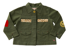 Load image into Gallery viewer, Girls Army Jacket - Four Leaf Clover