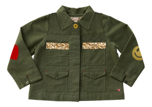 Girls Army Jacket - Four Leaf Clover