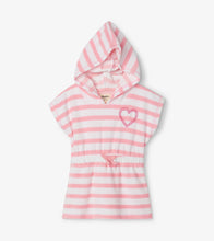 Load image into Gallery viewer, Candy Pink Stripe Baby Terry Cover-Up - Candy Pink