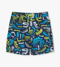 Load image into Gallery viewer, Dino Fossils Swim Trunks - Peacoat