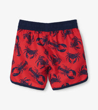 Load image into Gallery viewer, Ocean Crustaceans Swim Shorts - Scarlet