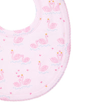 Load image into Gallery viewer, Glitter Swans Bib PRT - Pink