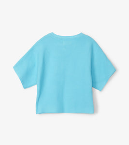 Summer Pom Pom Swing Sweater - Blue Radiance