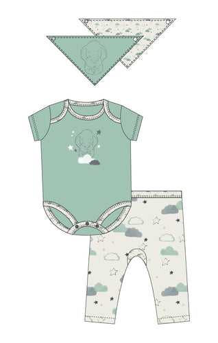 Bodysuit, Pant & Bib - Disney Classic Dumbo