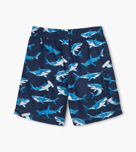 Load image into Gallery viewer, Dee-Sea Sharks Swim Trunks - Peacoat