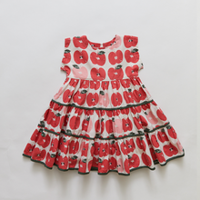 Load image into Gallery viewer, Girls Peachy Dress - Apple Stamp