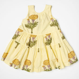 Girls Eloise Dress - Yellow Marigold