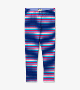 Rainbow Stripe Leggings - Blue