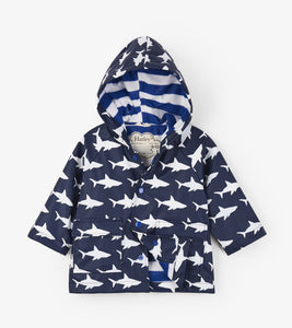 Colour Changing Shark Frenzy Baby Raincoat