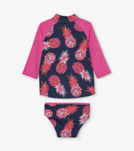 Load image into Gallery viewer, Party Pineapples Rashguard Set - Patriot Blue