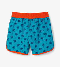 Load image into Gallery viewer, Tropical Palms Swim Shorts - Baltic