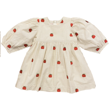 Load image into Gallery viewer, Girls Bea Dress - Lark Check w/ Pumpkin Embroidery