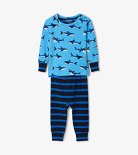 Load image into Gallery viewer, Great White Sharks Organic Cotton Baby Pajama Set - Baltic Sea