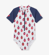 Load image into Gallery viewer, Love Bugs Rashguard One Piece - White