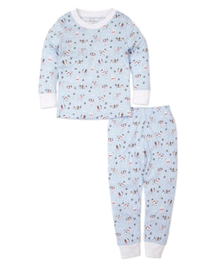 Puppy Posse Pajama Set Snug PRT - Light Blue