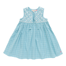 Load image into Gallery viewer, Girls Jade Dress - Blue Tattersall