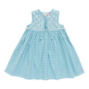 Girls Jade Dress - Blue Tattersall