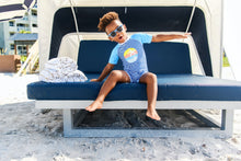 Load image into Gallery viewer, Sunset Stripe SS Sunsuit