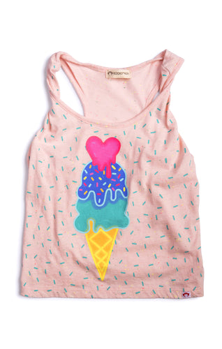 Cotton Candy Twisted Strap Tank