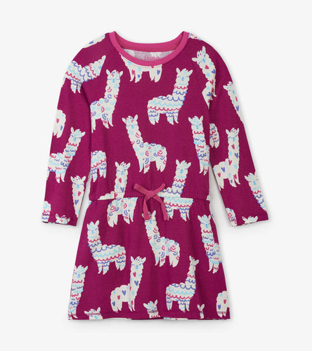 Adorable Alpacas Drop Waist Dress