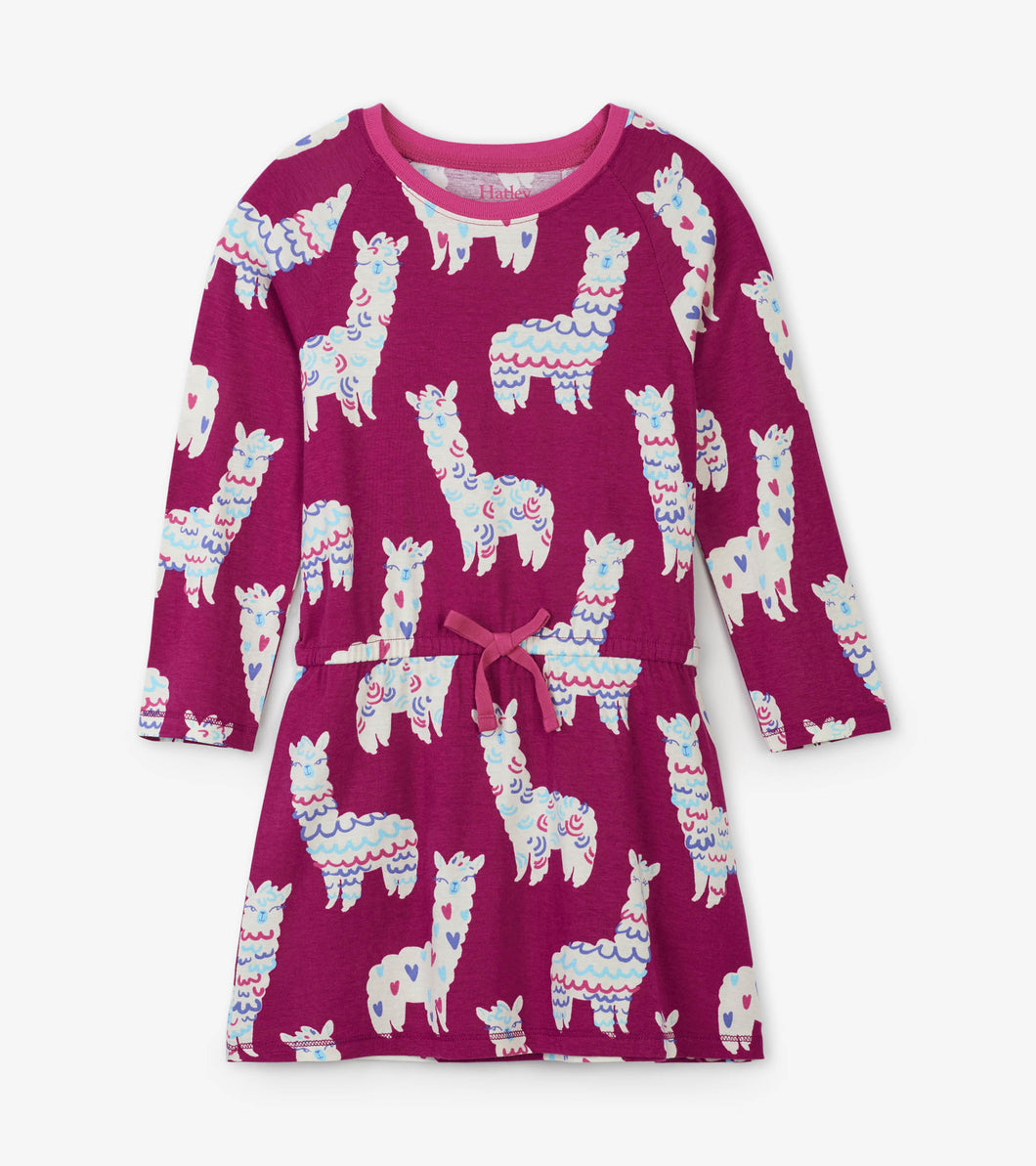 Adorable Alpacas Drop Waist Dress