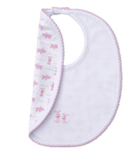 Load image into Gallery viewer, Pups In A Row Reversible Bib - Pink