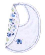 Load image into Gallery viewer, Jazzy Jungle Reversible Bib - Blue