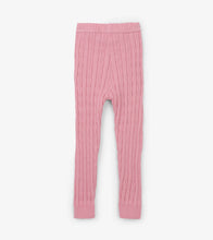 Load image into Gallery viewer, Pink Cable Knit Baby Leggings