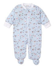 Load image into Gallery viewer, Puppy Posse Footie w/ Zip PRT - Light Blue