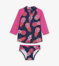 Load image into Gallery viewer, Party Pineapples Rashguard Set - Patriot Blue
