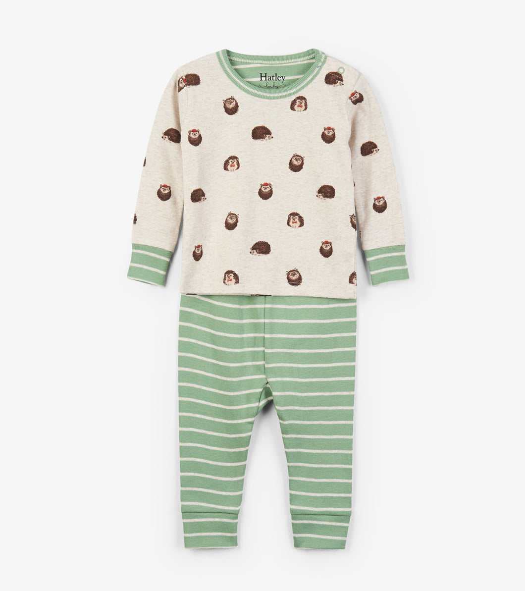 Huggable Hedgehogs Organic Cotton Baby Pajama Set