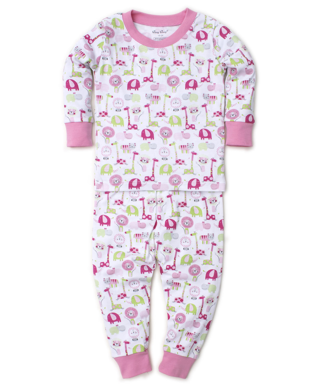 Jazzy Jungle Pajama Set Snug Pink