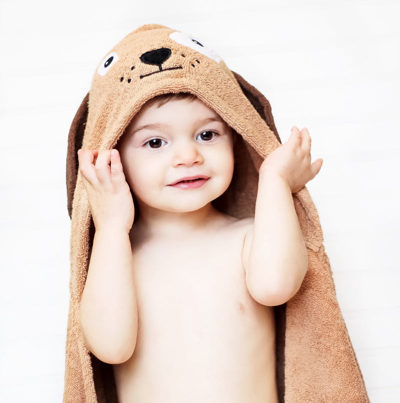 Puppy hooded hot sale towel