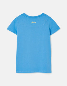 Pixie Short Sleeve Screenprint Artwork T‐Shirt - Blue Weather Icons
