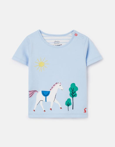 Tate SS Artwork Tee Short Sleeve - Horse Blue