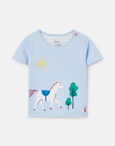 Tate SS Artwork Tee Short Sleeve - Horse Blue