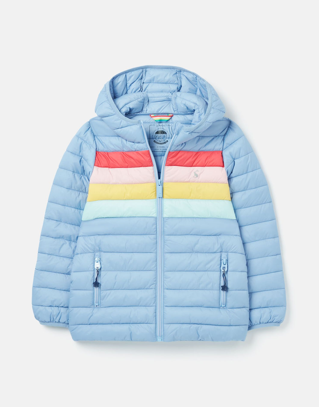 Kinnaird Colourblock Showerproof Recycled Packable Padded Jacket - Blue Rainbow