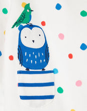 Load image into Gallery viewer, Nursery Winfield Organically Grown Cotton Artwork Romper - Owl Spot